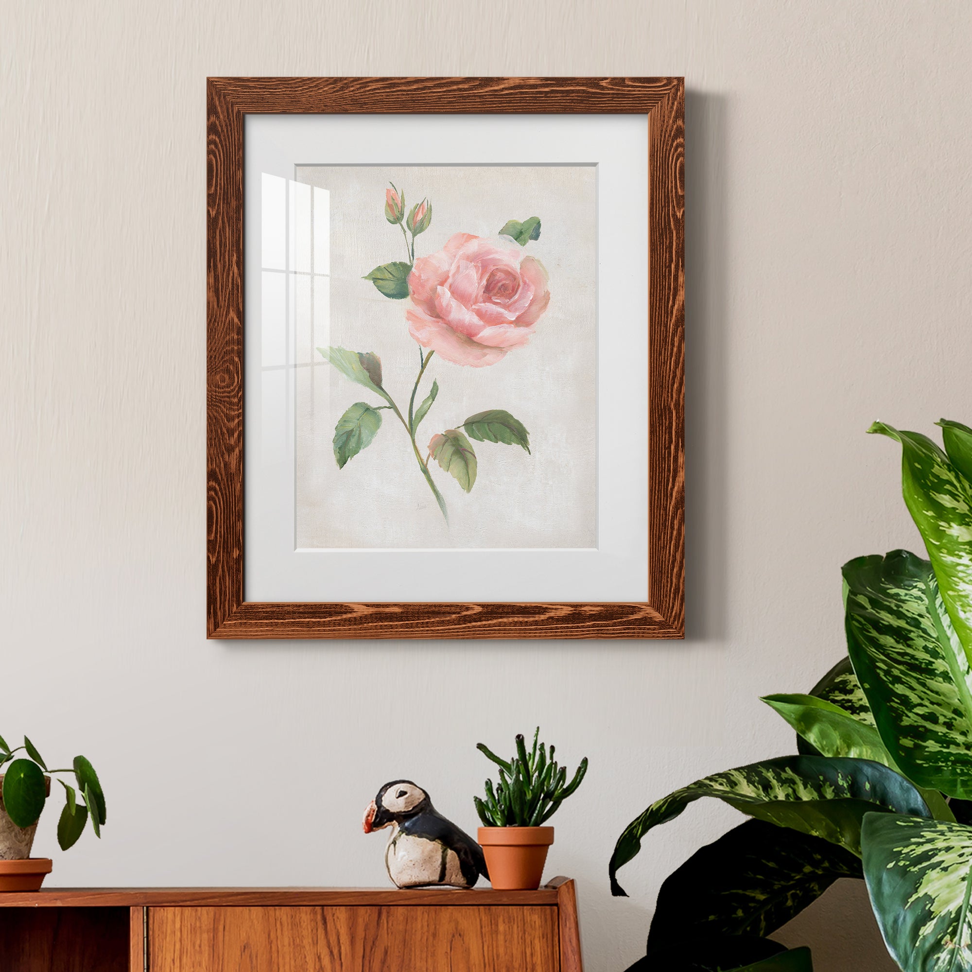 Grandiflora I - Barnwood Framed Art Print
