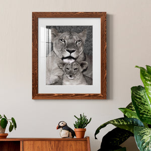 Lioness and Cub - Barnwood Framed Art Print