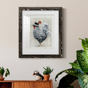 Sunday Best Rooster - Barnwood Framed Art Print