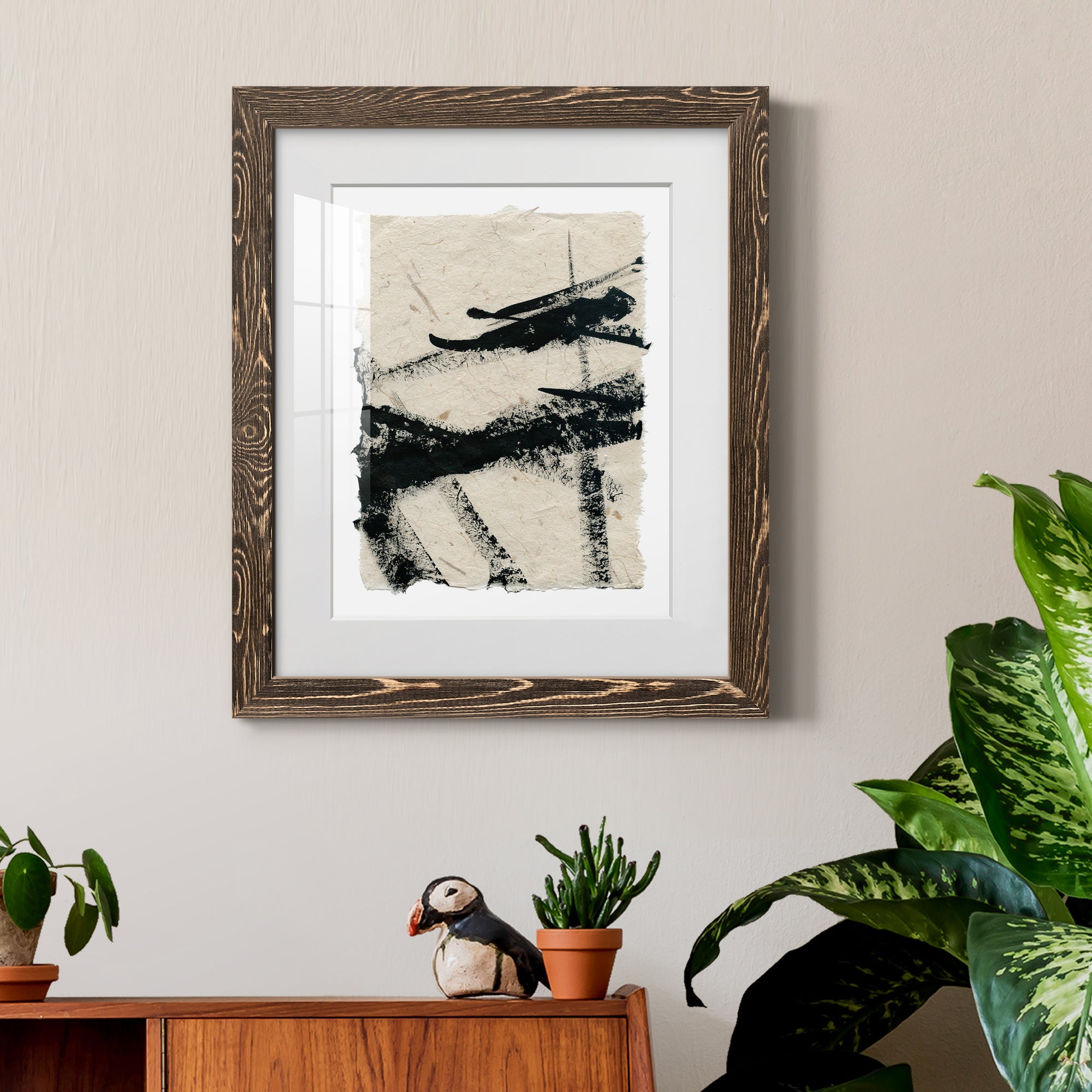 Lines Crossed II - Premium Framed Print - Distressed Barnwood Frame - Ready to Hang