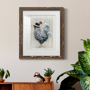 Sunday Best Rooster - Barnwood Framed Art Print