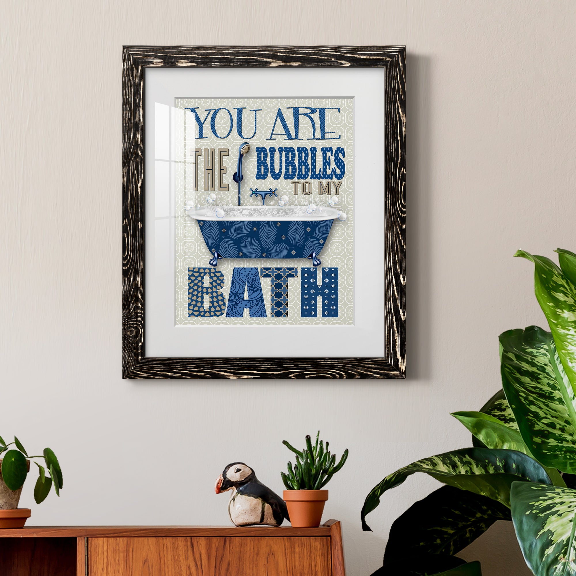 Bubble Bath - Premium Framed Print - Distressed Barnwood Frame - Ready to Hang