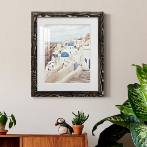Santorini - Premium Framed Print - Distressed Barnwood Frame - Ready to Hang