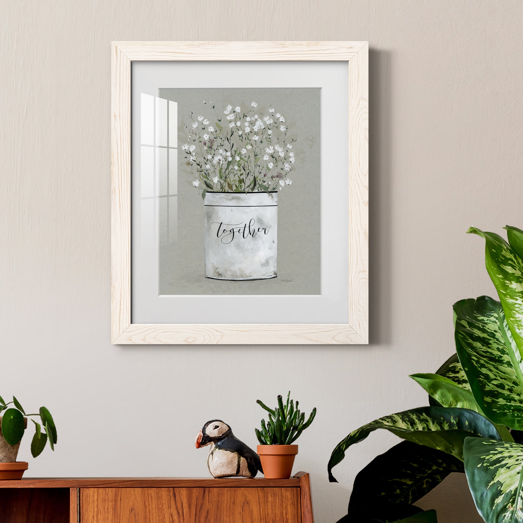 Bouquet of Grace Bucket Together - Premium Framed Print - Distressed Barnwood Frame - Ready to Hang