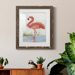 Flamingo II - Barnwood Framed Art Print