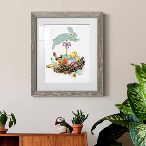 Bunny Hop - Barnwood Framed Art Print