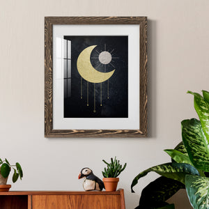 Jeweled Moon - Premium Framed Print - Distressed Barnwood Frame - Ready to Hang