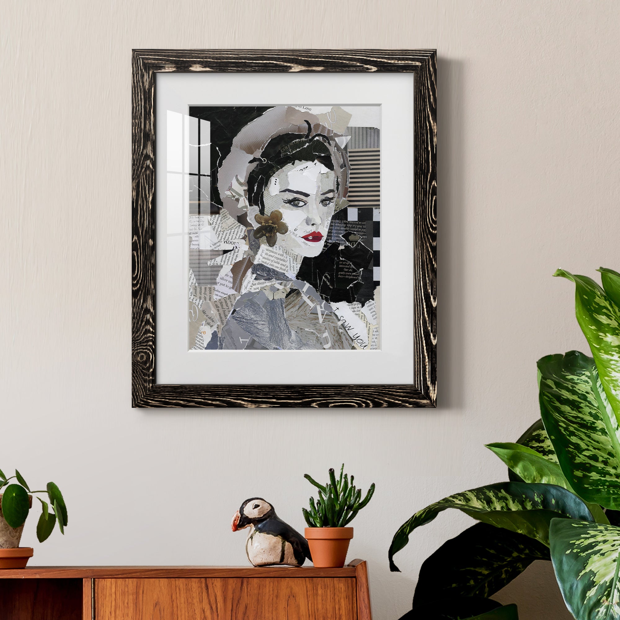 Runway Pause - Barnwood Framed Art Print