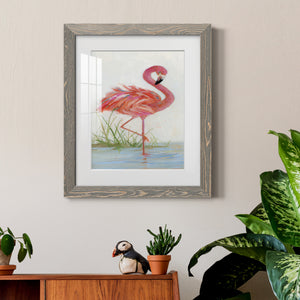 Flamingo I - Barnwood Framed Art Print