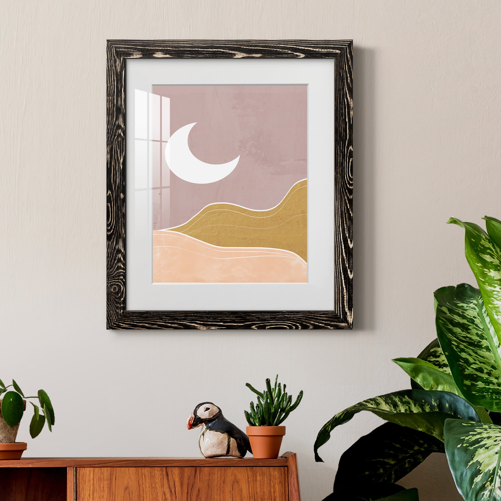 Sedona Moon - Premium Framed Print - Distressed Barnwood Frame - Ready to Hang