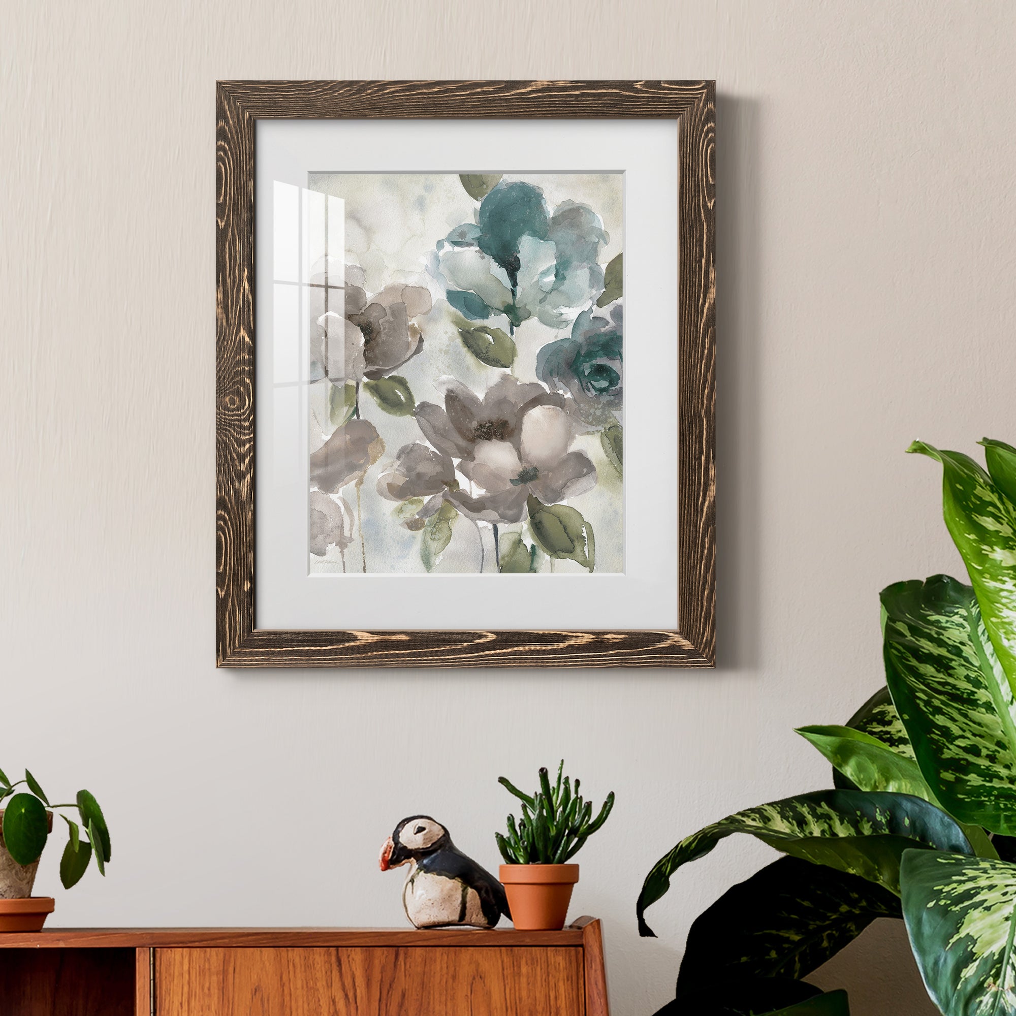 Topaz Garden II - Premium Framed Print - Distressed Barnwood Frame - Ready to Hang