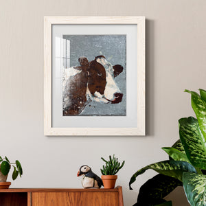 Cow On Galvanized Metal - Barnwood