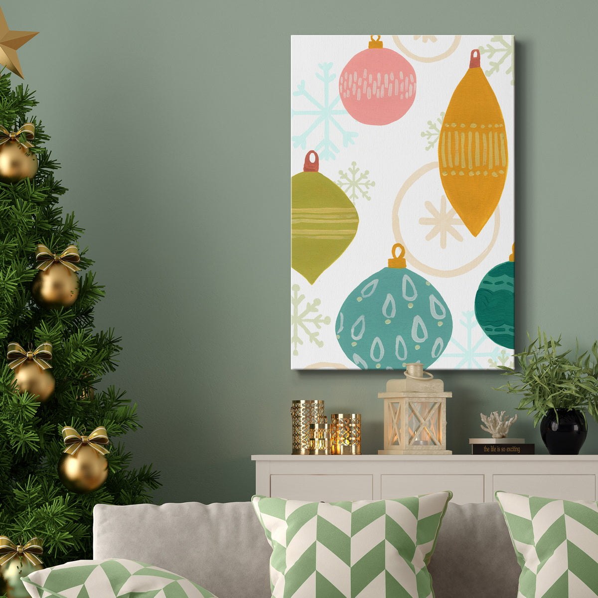 Modern Holiday Collection B - Gallery Wrapped Canvas