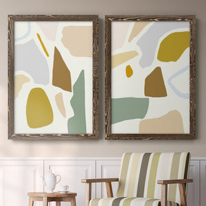 Pastel Splotches I - Barnwood Framed Canvas Set
