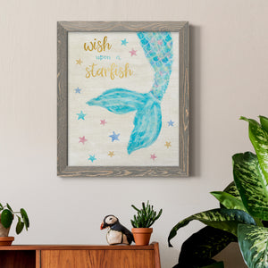 Mermaid Wish - Premium Canvas Framed in Barnwood - Ready to Hang