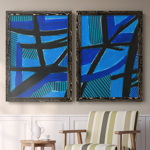 Involved Blues I - Barnwood Framed Canvas Set