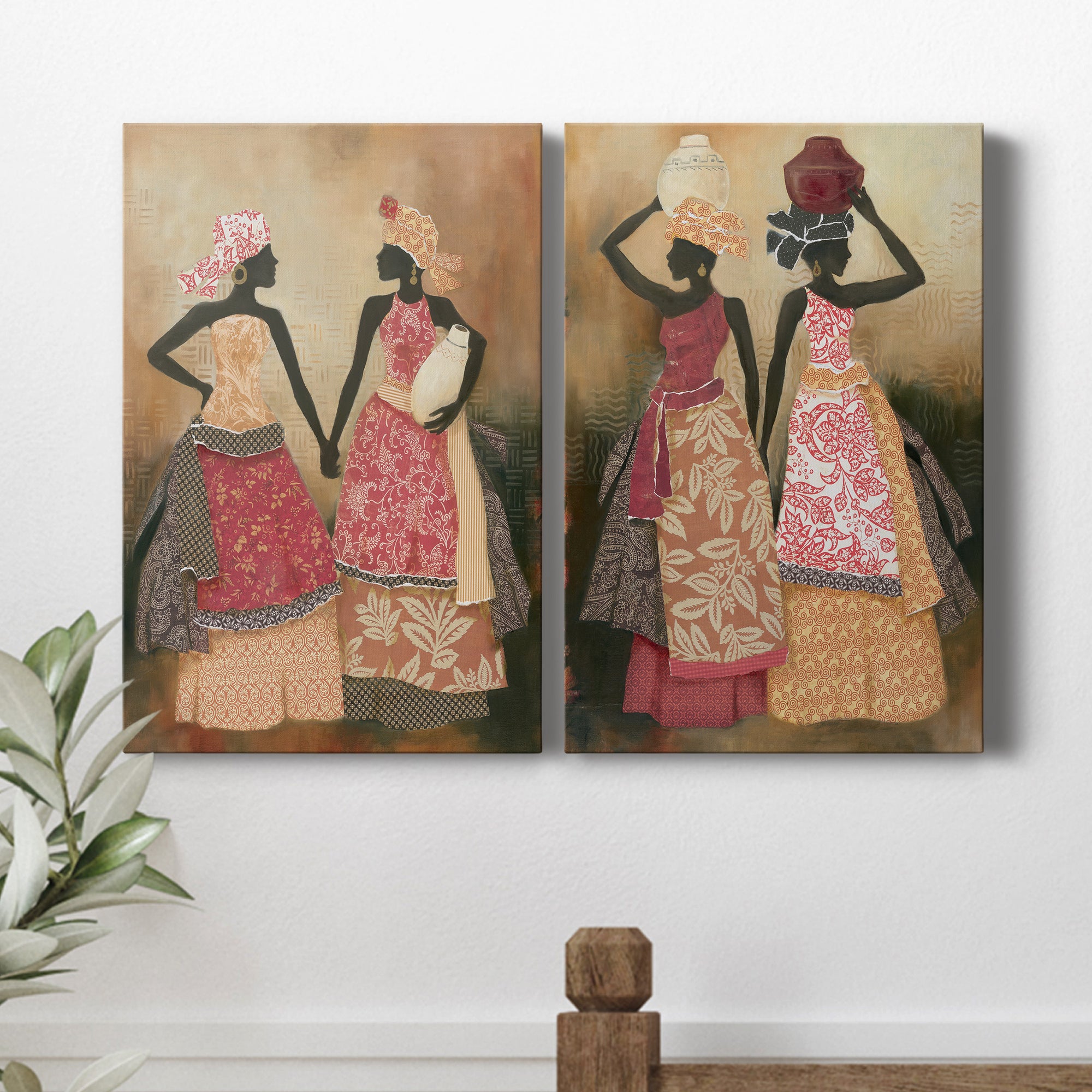 Village Women I Premium Gallery Wrapped Canvas - Ready to Hang
