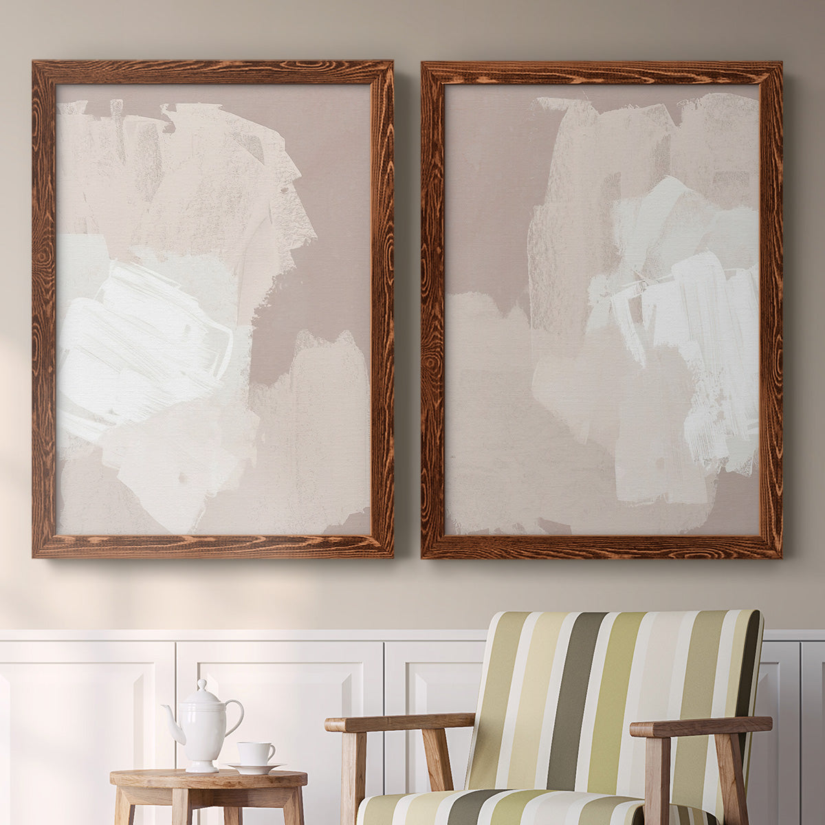 Cloud Slate I - Premium Framed Canvas 2 Piece Set - Ready to Hang