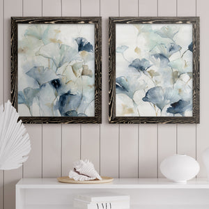 Indigo Ginkgo I- Premium Framed Canvas in Barnwood - Ready to Hang