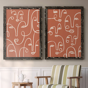 Connected Expressions I - Barnwood Framed Canvas Set