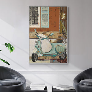 That Vespa - Framed Premium Gallery Wrapped Canvas L Frame - Ready to Hang