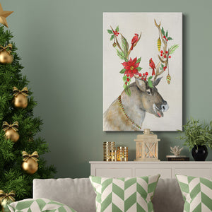 Playful Reindeer I - Gallery Wrapped Canvas