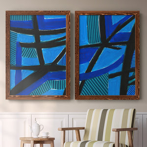 Involved Blues I - Barnwood Framed Canvas Set