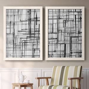 Line Meditation I - Barnwood Framed Canvas Set