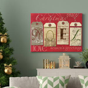 Noel Tags - Premium Gallery Wrapped Canvas  - Ready to Hang