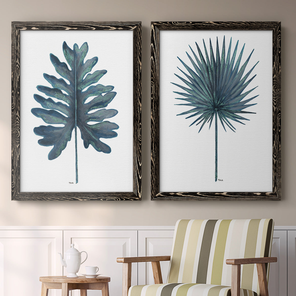 Blue Oasis I - Premium Framed Canvas 2 Piece Set - Ready to Hang