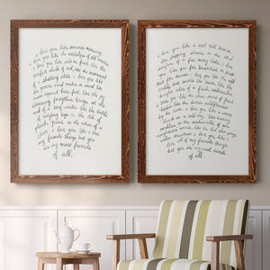 Letter to a Lover I - Barnwood Framed Canvas Set