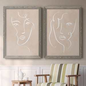 Curly Face I - Barnwood Framed Canvas Set