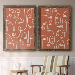 Connected Expressions I - Barnwood Framed Canvas Set
