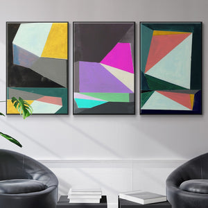 Chop I - Framed Premium Gallery Wrapped Canvas L Frame 3 Piece Set - Ready to Hang