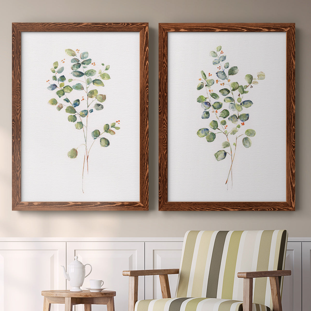 Eucalyptus I   - Premium Framed Canvas 2 Piece Set - Ready to Hang