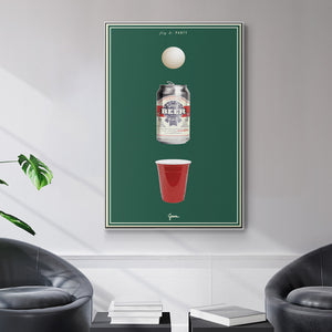 Fig. A: Party - Framed Premium Gallery Wrapped Canvas L Frame - Ready to Hang