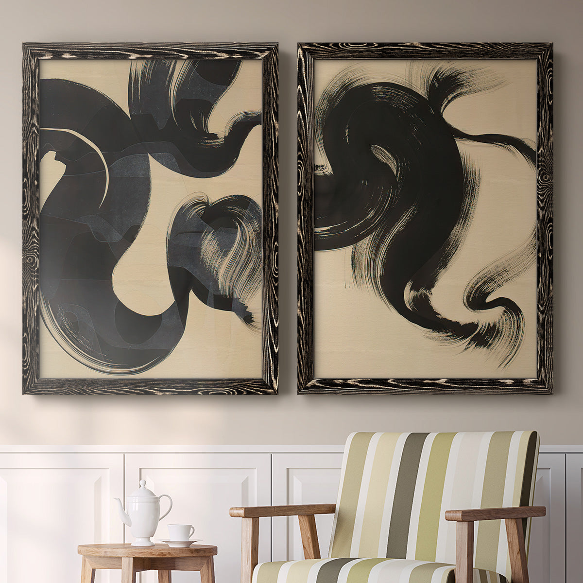 Sea Change I - Premium Framed Canvas 2 Piece Set - Ready to Hang