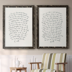 Letter to a Lover I - Barnwood Framed Canvas Set