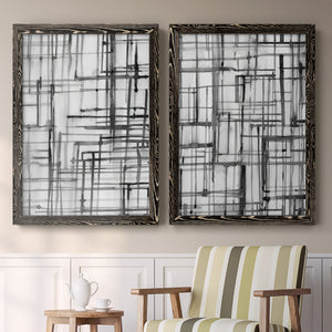Line Meditation I - Barnwood Framed Canvas Set