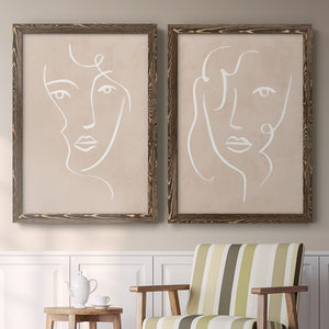 Curly Face I - Barnwood Framed Canvas Set