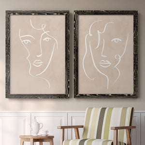 Curly Face I - Barnwood Framed Canvas Set