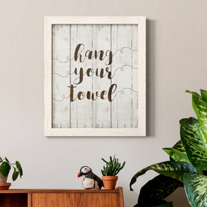 Hang Your Towel - Premium Canvas Framed in Barnwood - Ready to Hang