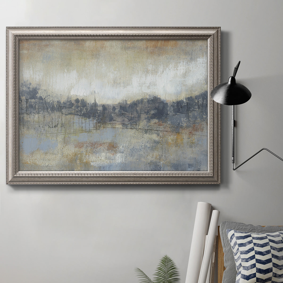 Cool Grey Horizon I Premium Framed Canvas- Ready to Hang
