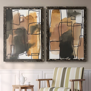 Retro Vibe I - Barnwood Framed Canvas Set