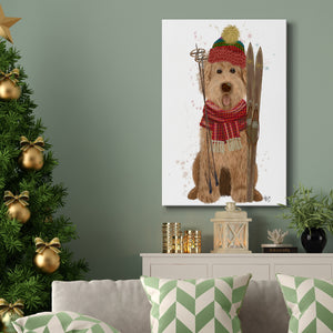 Goldendoodle Ski Dog Premium Gallery Wrapped Canvas - Ready to Hang