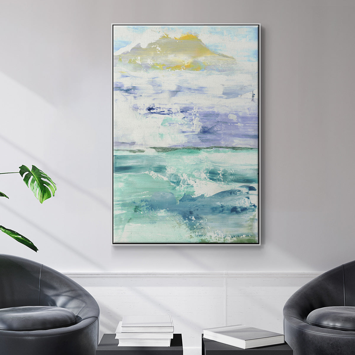 Fantasy Seascape - Framed Premium Gallery Wrapped Canvas L Frame - Ready to Hang