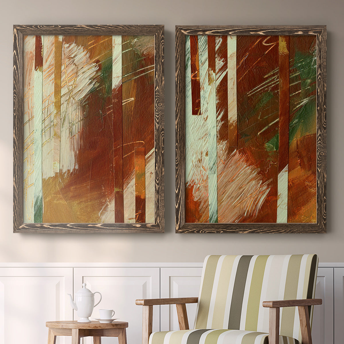 Wheaten I - Premium Framed Canvas 2 Piece Set - Ready to Hang