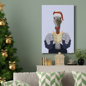 Ostrich, Carol Singing - Gallery Wrapped Canvas