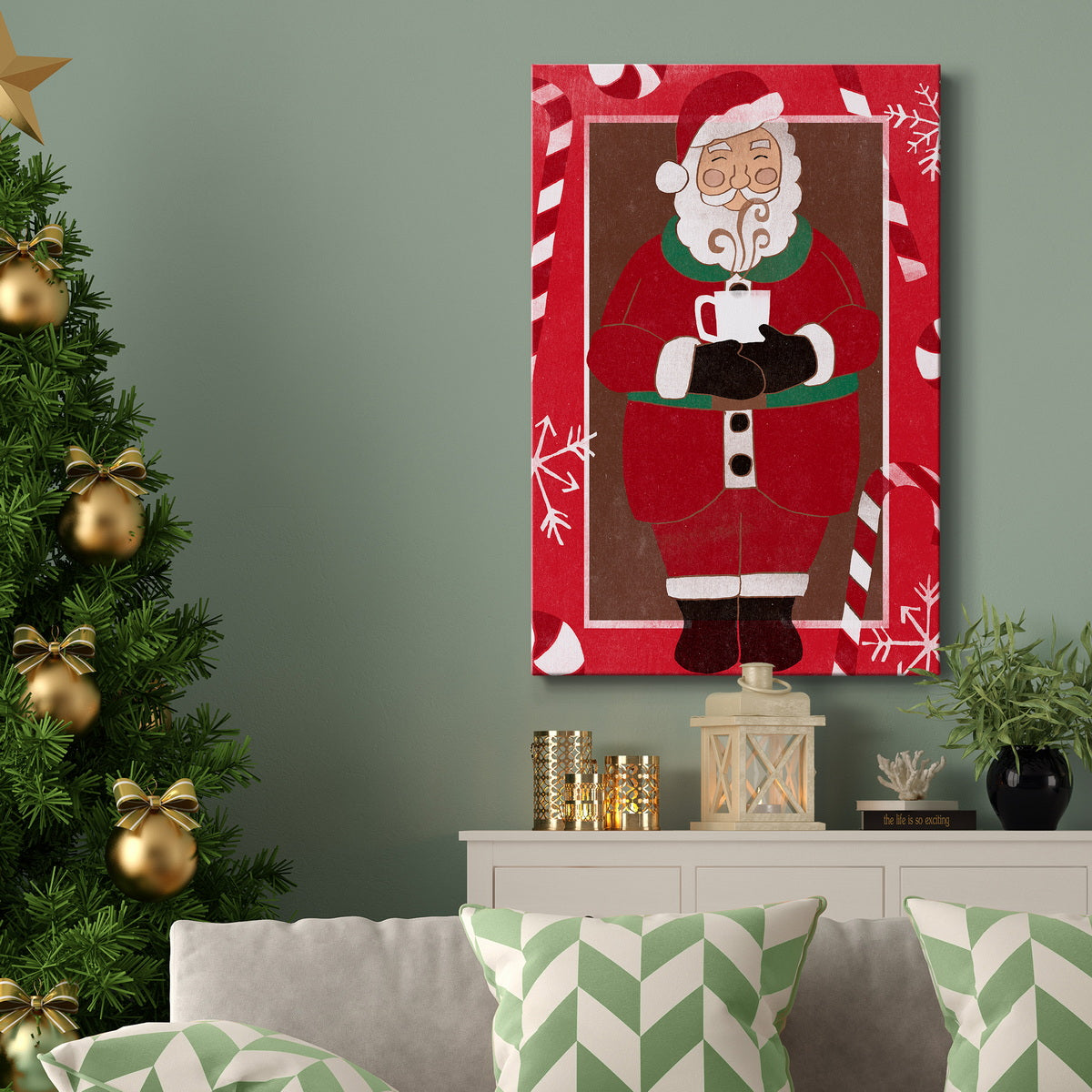 Cozy Cocoa Christmas Collection B - Gallery Wrapped Canvas
