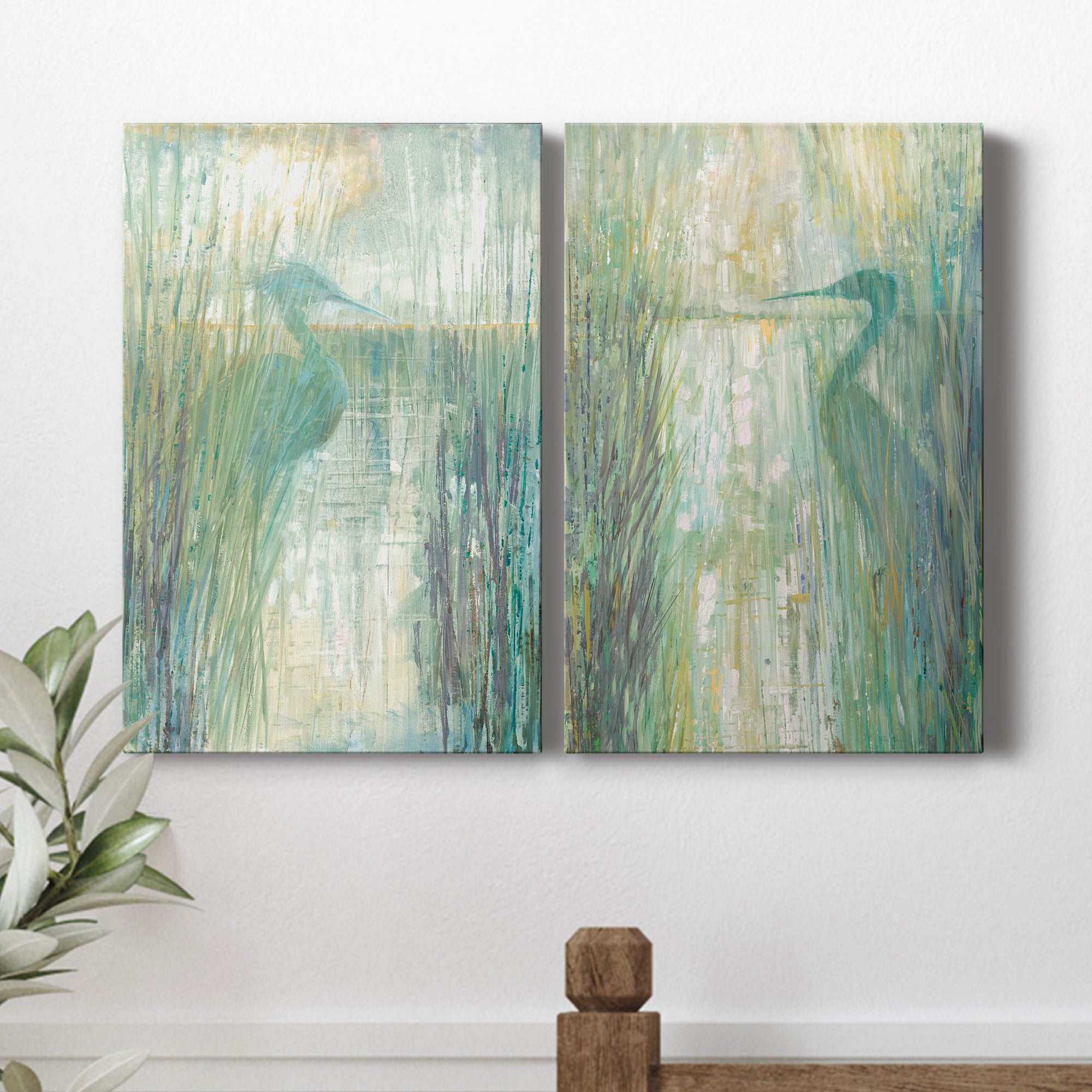 Morning Egret I Premium Gallery Wrapped Canvas - Ready to Hang